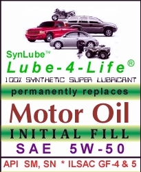 SynLube Lube‑4‑Life INITIAL FILL Motor Oil (All Fuels)