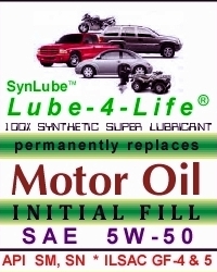 SynLube Lube-4-Life INITIAL FILL Motor Oil (All Fuels)