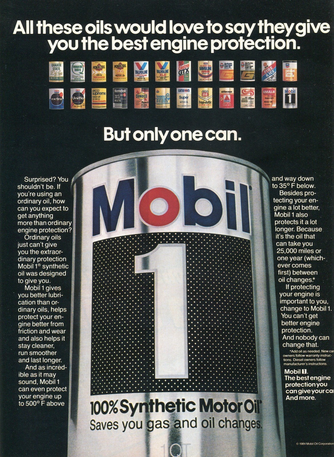 Mobil 1 Comparison Chart