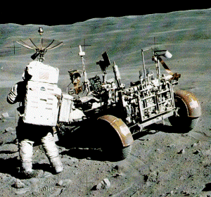 Lunar Rover and Astronaut